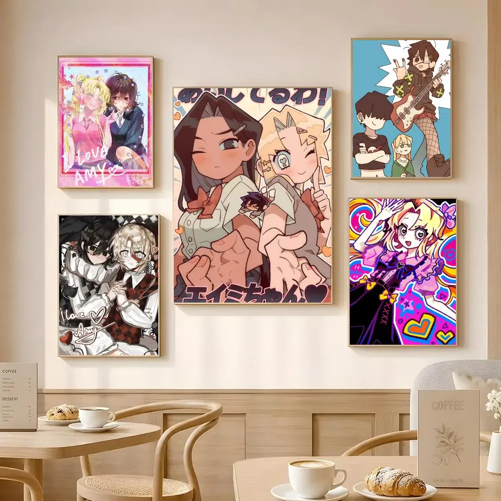 Manhwa I Love Amy Poster Poster Self-adhesive Art Waterproof Paper Sticker Coffee House Bar Room Wall Decor