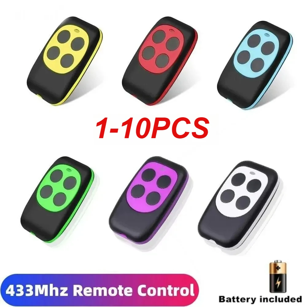 

1-10 шт., копирующий клон гаражных ворот, дистанционный радиочастотный передатчик, 433 МГц, 4 цвета ключей, беспроводной пульт дистанционного управления для двери