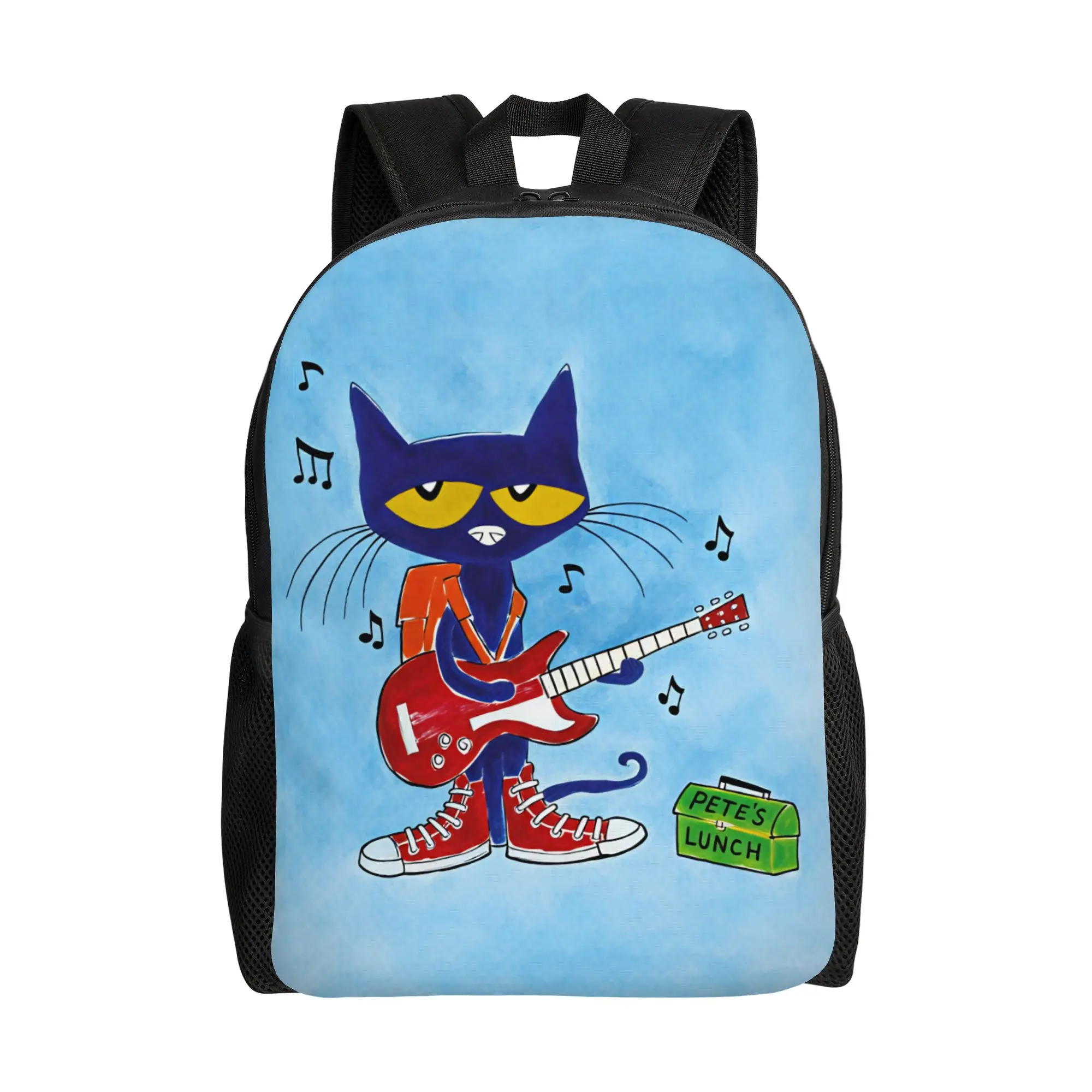 Pete The Cat  Backpack  Female Polyester Workout Backpacks Durable Funny School Bags Rucksack