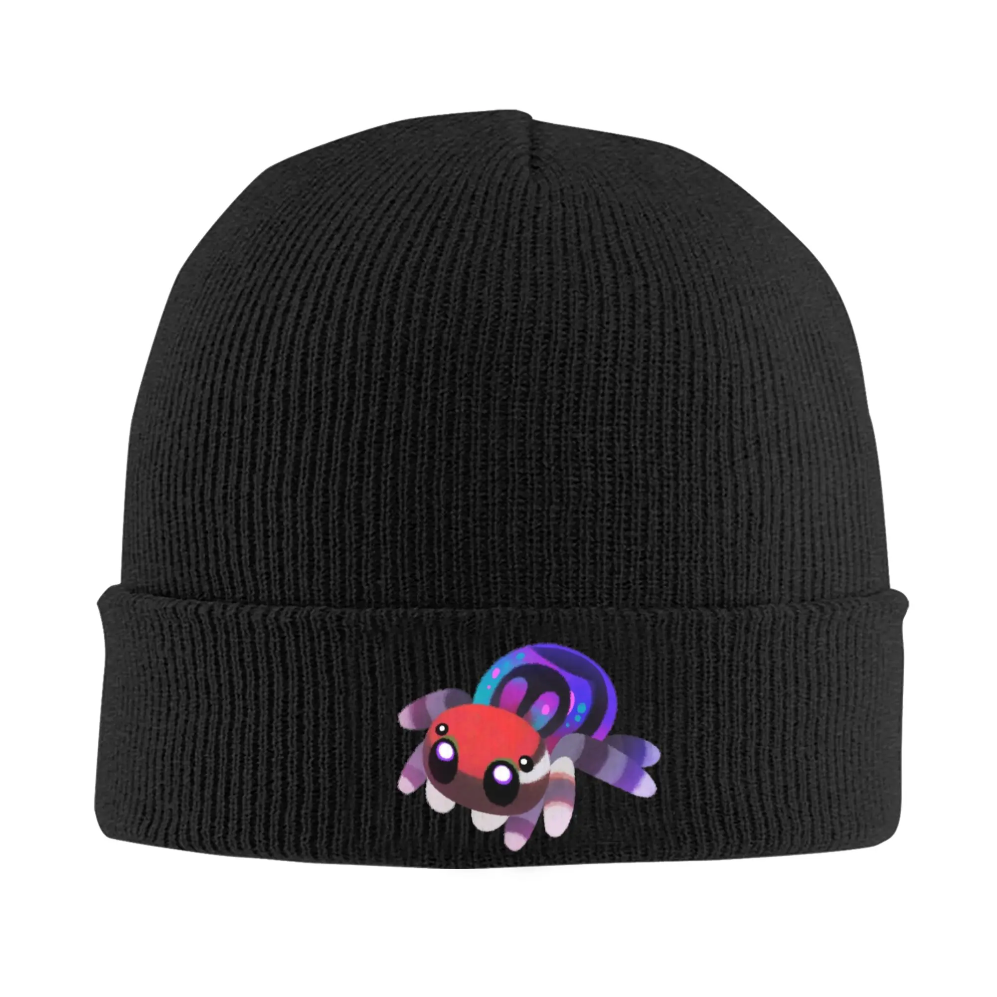 Peacock spider Knit Hat  Beanie Hats Outdoor Head Wrap Female Male Bonnet Hats Spring Custom Casual Caps Gift