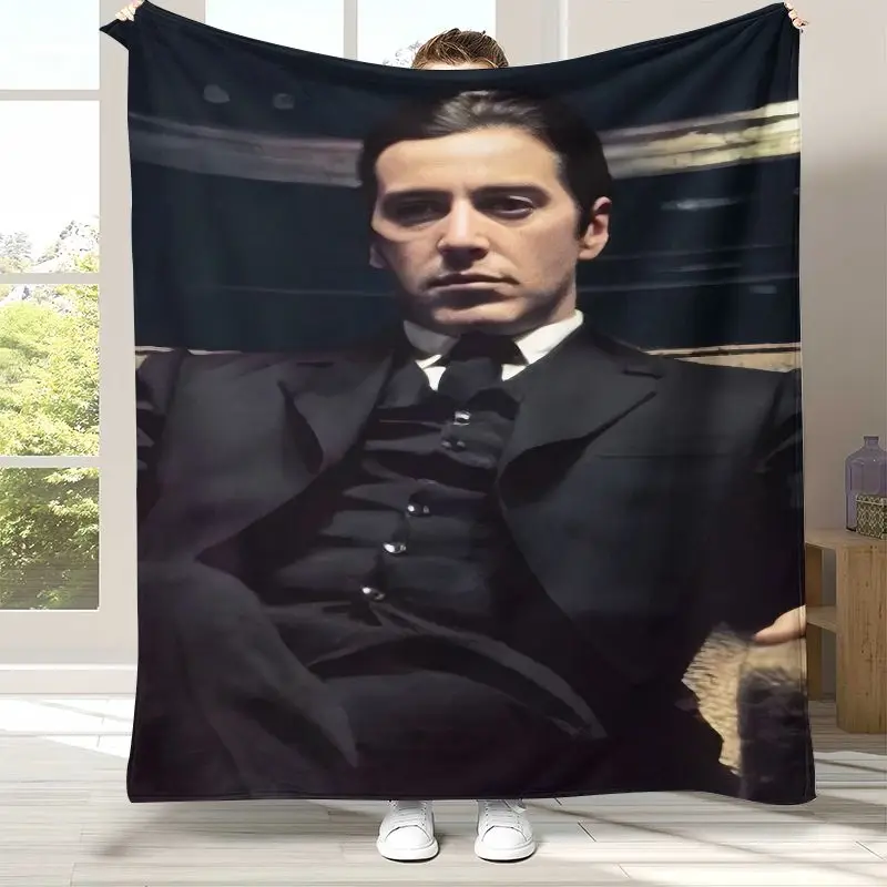 Retro Movie The Godfather Vito Corleone Flannel Throw Blanket,Cozy Blanket for Bed,Sofa,Living Room,Picnic,Camping,Home Decor