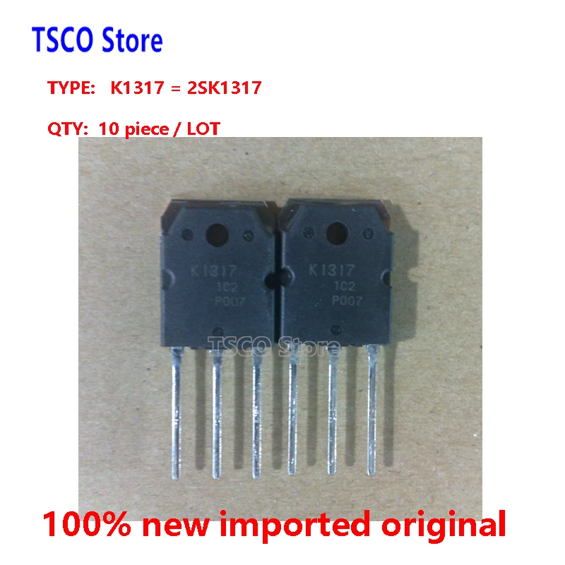 (10piece / LOT)    K1317 2SK1317    100% New Original N-CH 1500V 2.5A