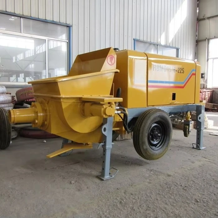 

Customized Diesel Engine Small Concrete Pump Machine High Quality High Efficiency 30M/H Concrete Trailer Pump Construction
