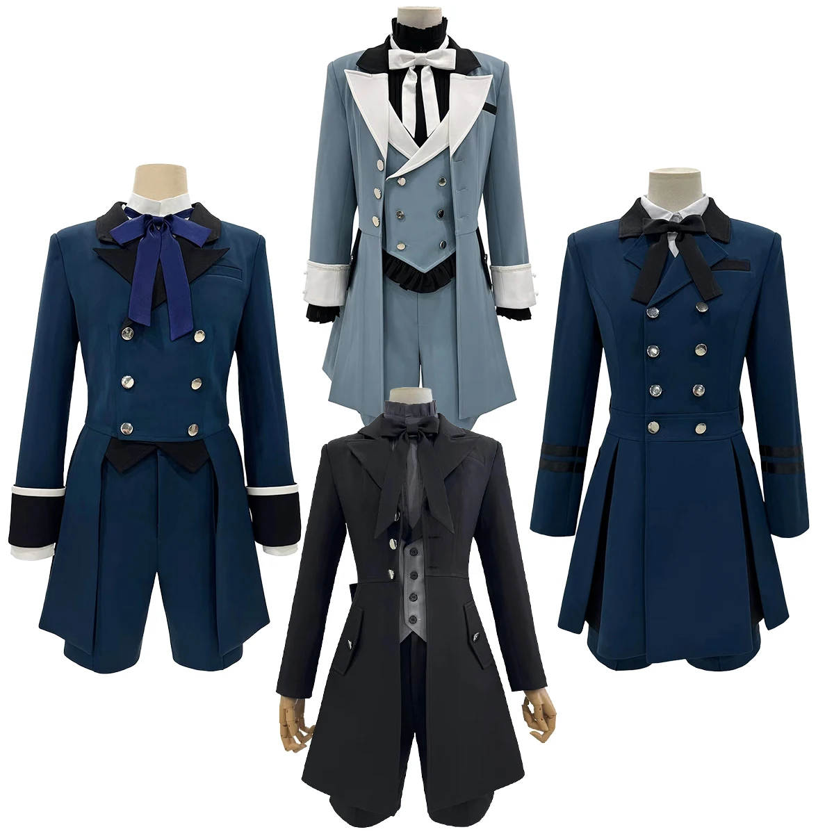 

Костюм для косплея Холоуна Циэля Фантомхайва из аниме: пальто, шорты, рубашка, жилет (4 версии) для конвенций, Хэллоуина и Рождества