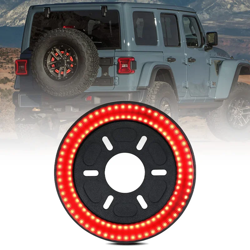 

Red Led Spare Tire Brake Light Plug & Play Double-circle LED Third Brake Light for Bronco 2021 2022 2023 2/4 door