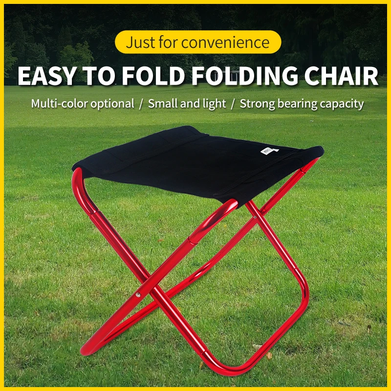 Outdoor Aluminium Alloy Portable Folding Picnic Camping Stool MIni Storage Fishing Chair Ultralight Furniture image 2