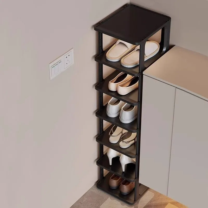 Vertical Multi-layer Shoe Rack Simple Doorway Shoe Storage Shelf Thickened Small Shoe Organizer For Dormitory Rental House