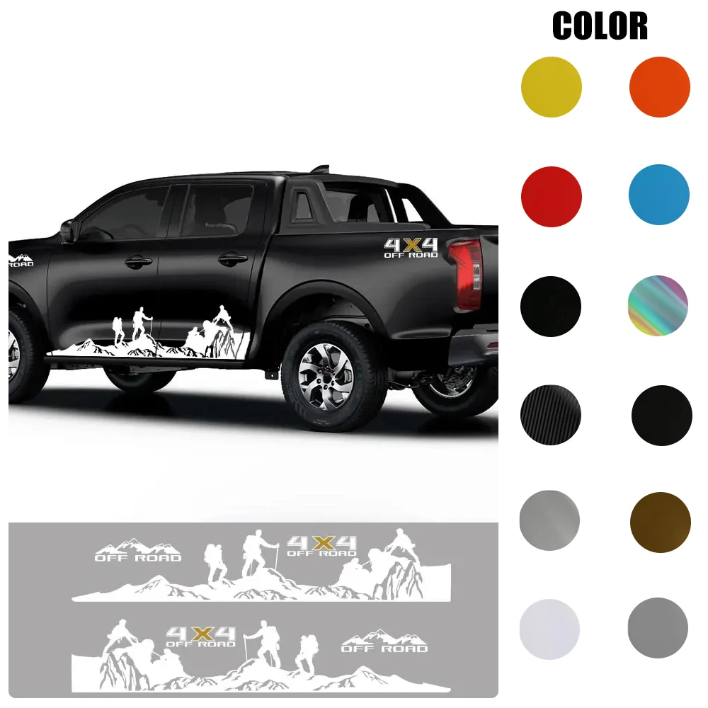 

Pickup Door Side Sticker 4X4 Off Road Decals Car Vinyl Decoration Auto Accessories For Great Wall GWM Pao Poer Wingle Truck