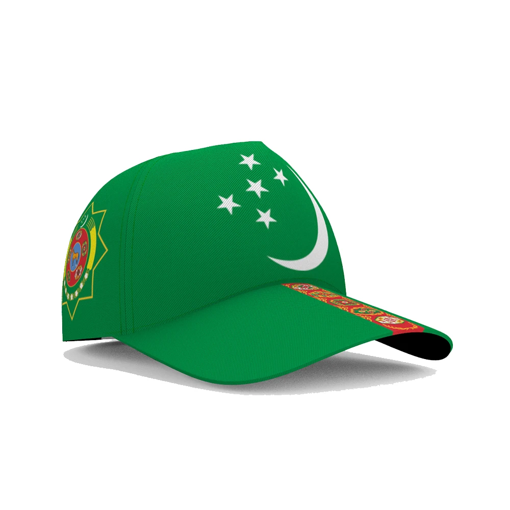 Turkmenistan Baseball Caps Custom Name Number Team Logo Tm Hat Tkm Travel Kyrgyz Nation Turkmen Flag Photo Headgear