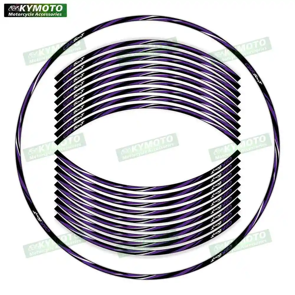 لهوندا CBR600F CBR 600F عجلات أمامية وخلفية عاكسة للدراجة النارية 17 بوصة ملصقات محور المشارب هدية اكسسوارات الشارات #6