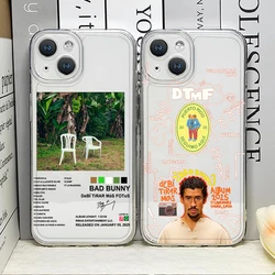 DTMF Debí Tirar Más Fotos Bad Bunny Phone Case for IPhone 16 15 14 13 12 11 Pro Max Mini 16Plus X XR Clear Soft TPU Cover Fundas