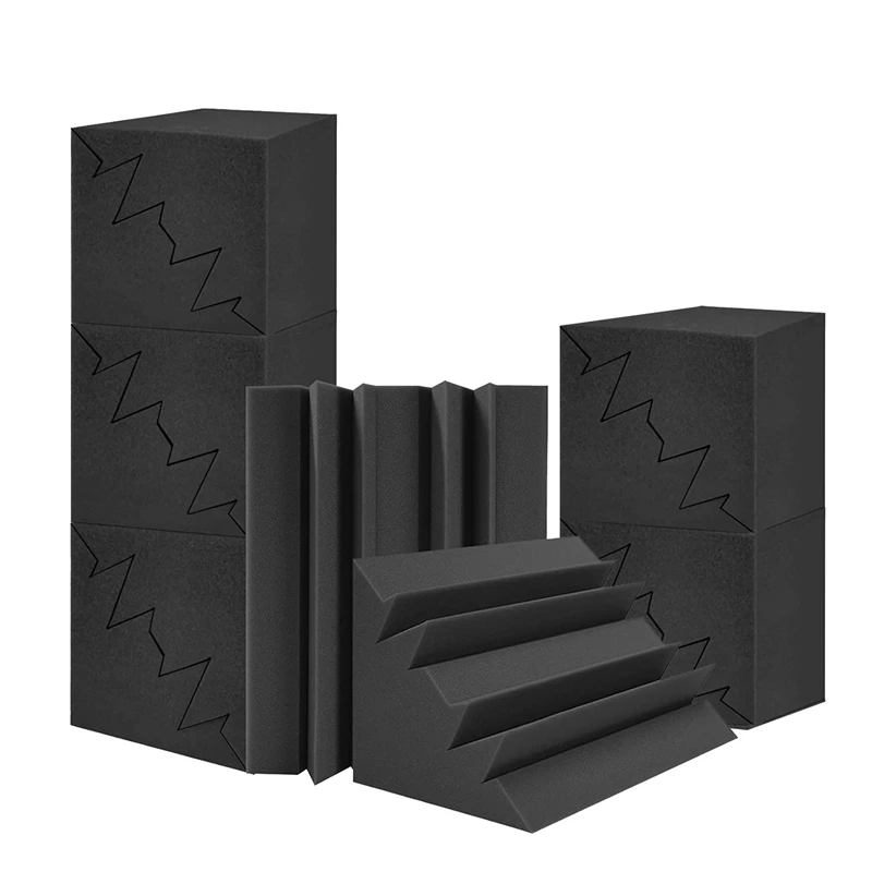 

12 Pack Acoustic Foam High Density Sound Panels Insulation 12 X 7 X 7Inch For Studios Home