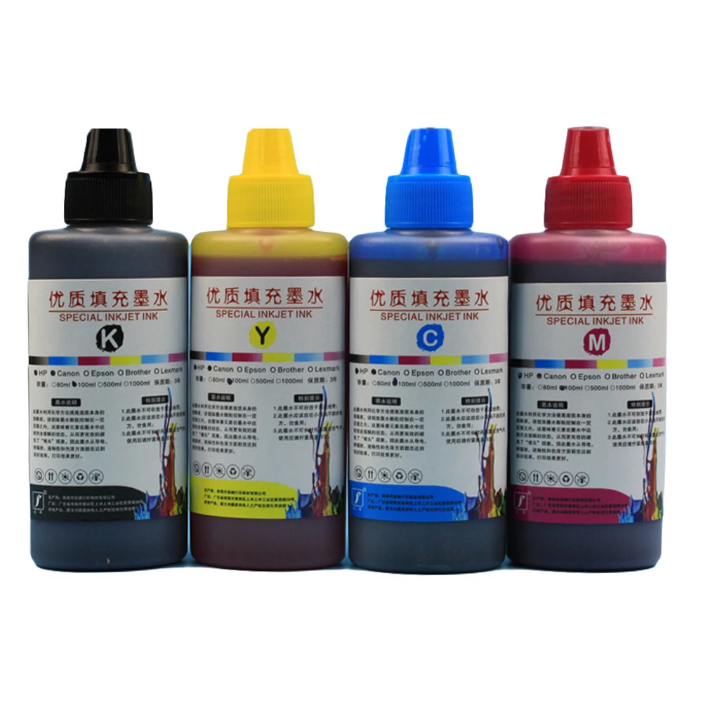 4 Pcs 100ml Replacement Dye 4 Color Printing Paper Printer Supplies Refill Ink Kit Accessaries CompatiblePG-245