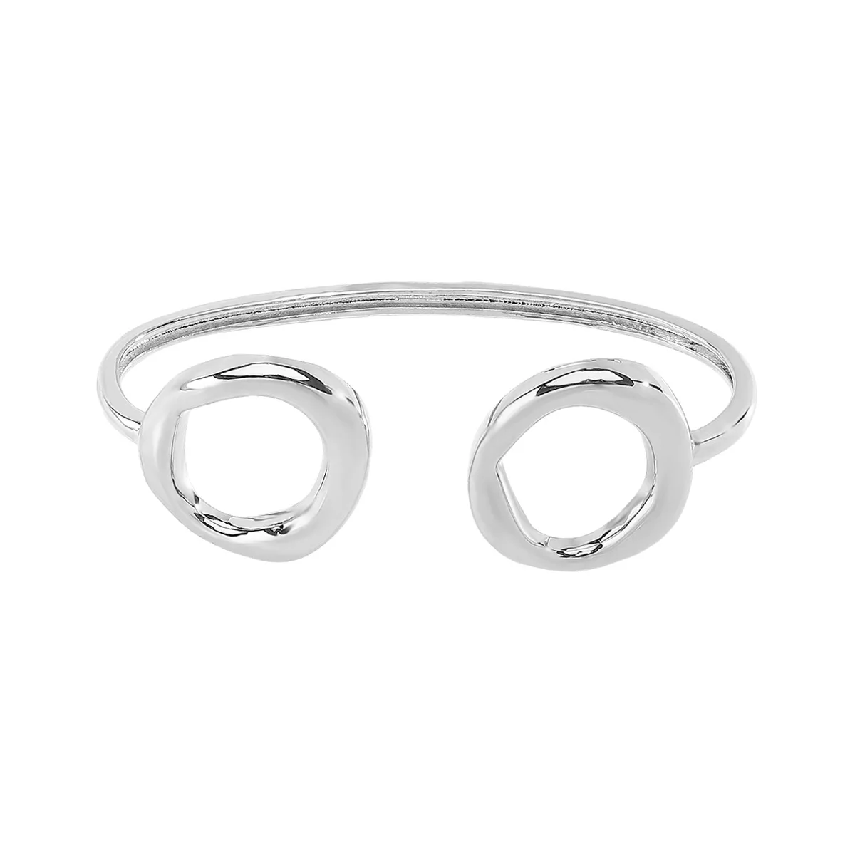 حلقة دائرية مجوفة هندسية مجوهرات عصرية وراقية جديدة