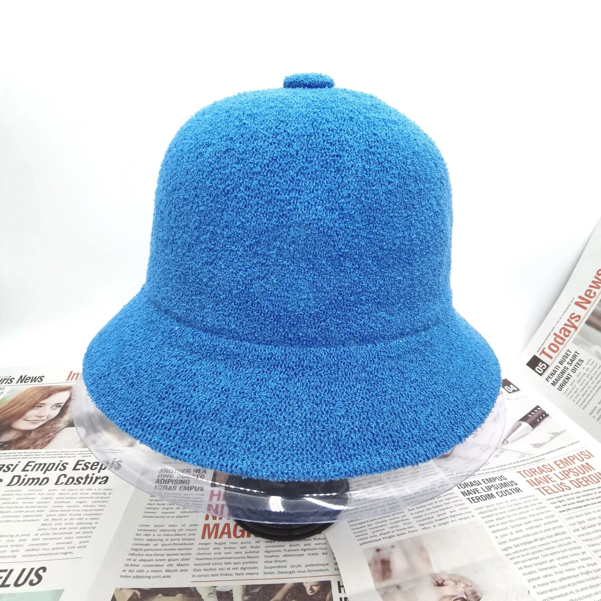 2024 Bucket Cap for Women Girls Classic Embroidery Towel Mesh Fisherman Hat Flat-top Basin Hat