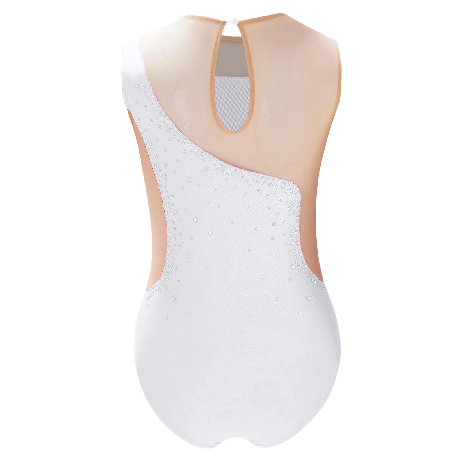 أطفال بنات الجمباز الإيقاعي الفني الشكل التزلج الباليه جيرسي زي حجر الراين بقماش شفاف ثياب الباليه ارتداءها