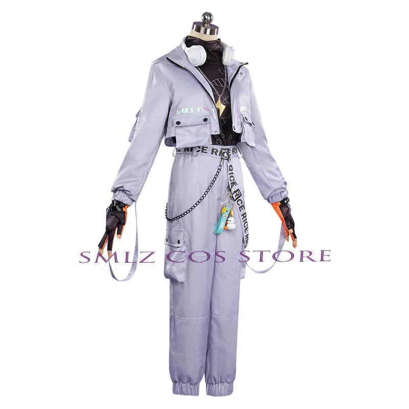 Luca Balsa Cosplay Game Identity Ⅴ Costume Yellow duck Uniform Coat Headset Wig Set Halloween Party Role Play Outfit for Men