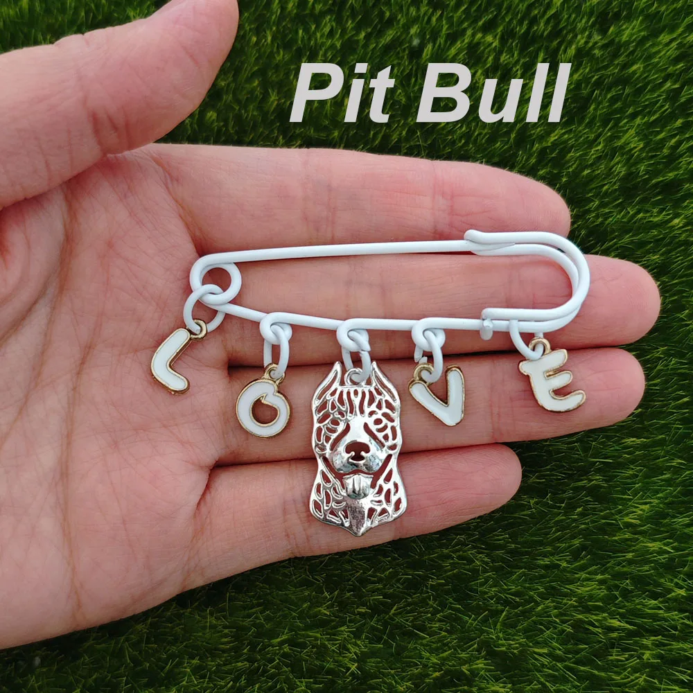 Funny Pit Bull Brooch Pins Dog Golden Retriever Breastpin Animal Schnauzer Pet Lover