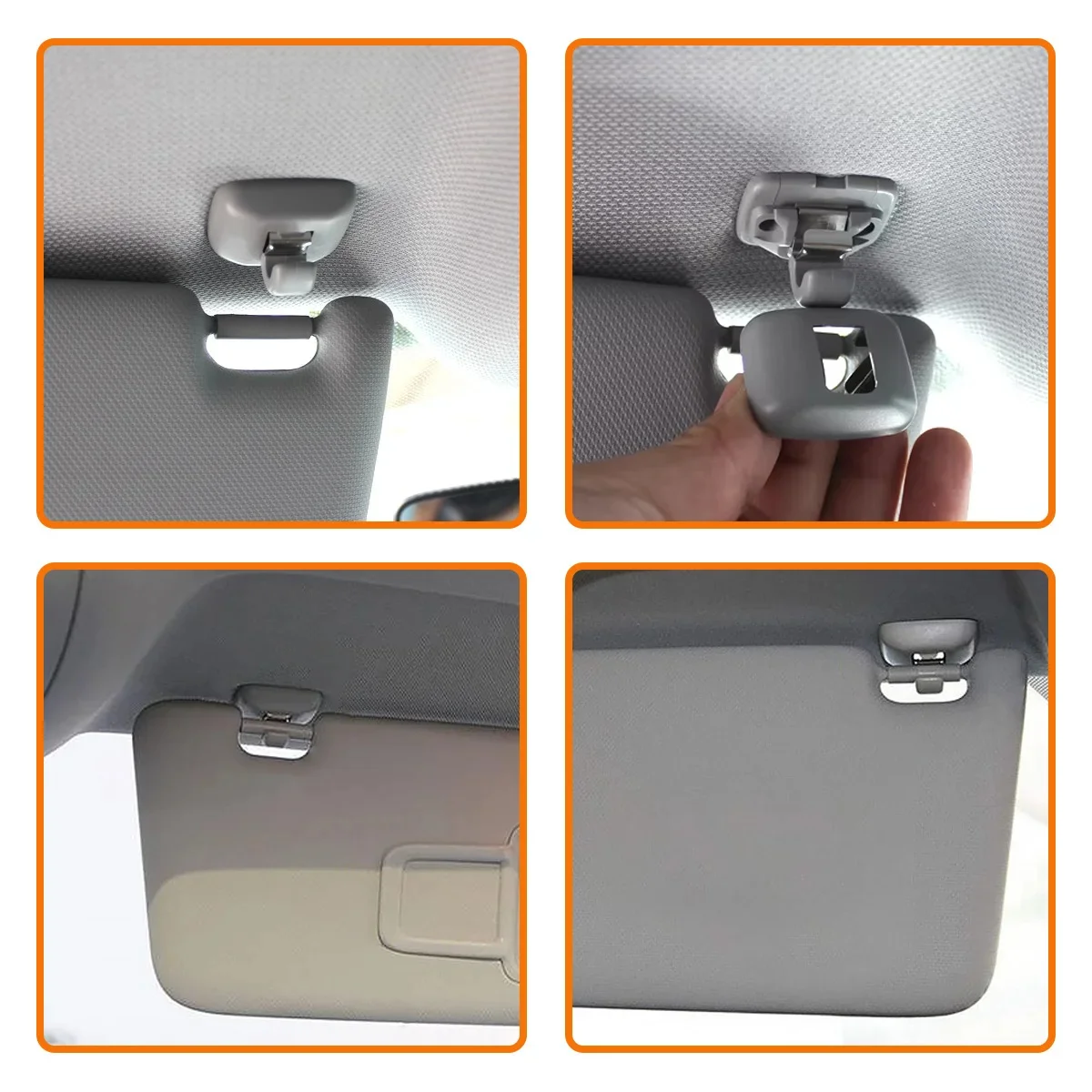 PINMOAP Car Interior Sun Visor Clip Replacement Hook Bracket for Audi A4L A5 A6 A6L Q3 Q5 OE 8U0857562A 8U0857562 8E0857561