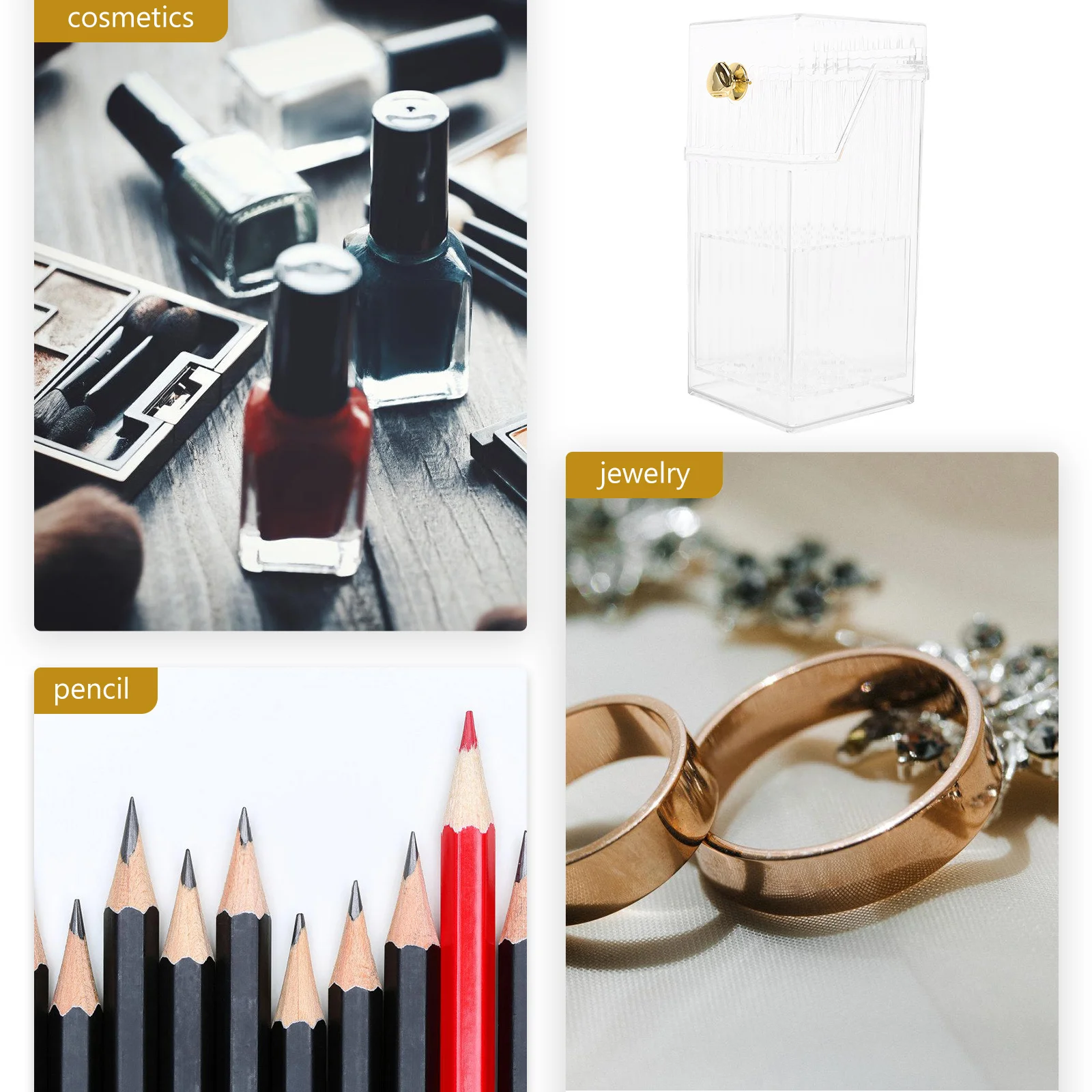 

Desktop Makeup Brush Holder Organizer Pen Container for Vanity Bathroom Stylish Design Makeup Storage Brush Holder