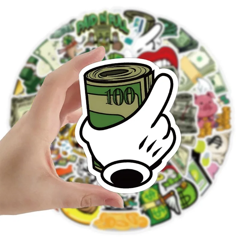 50 adesivi decorativi creativi per soldi con personalità dei cartoni animati