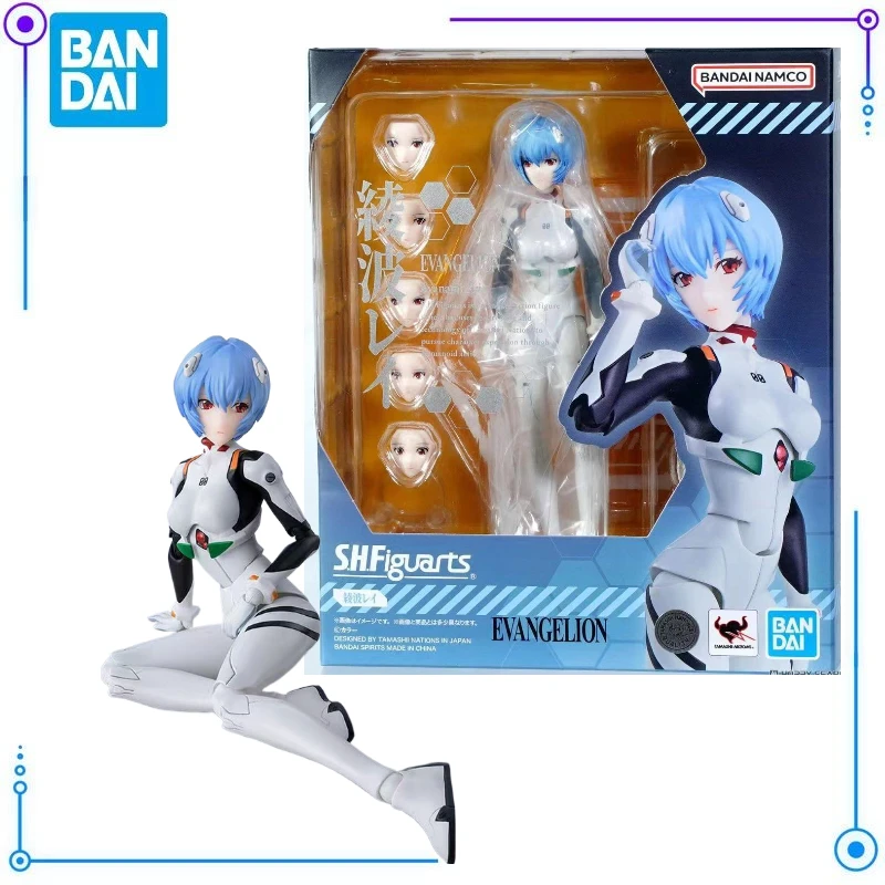 In Stock Bandai SHFiGUARTS Ayanami Rei Neon Genesis Evangelion EVA New Movie Version Action Figure Decor Collection Model Figure