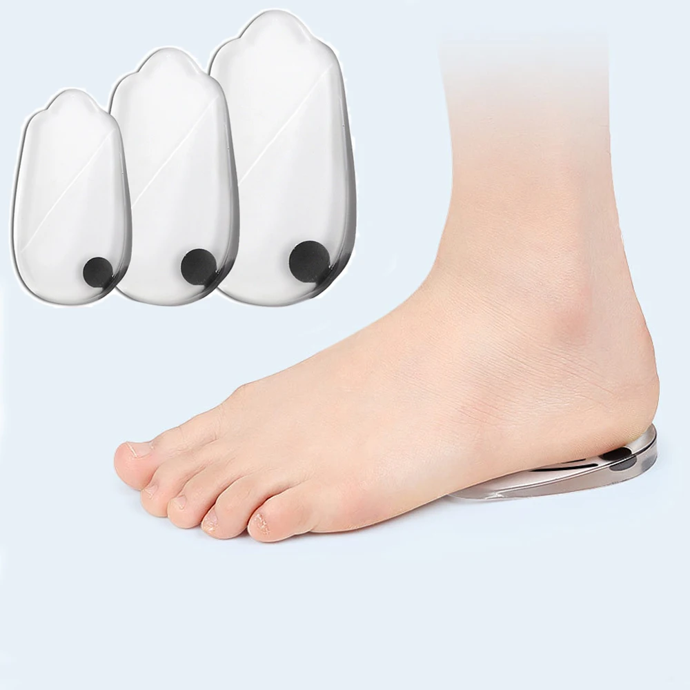 Magnetische orthopädische Silikon-Einlegesohlen für Schuhe, Männer und Frauen, Plantarfasziitis-Entlastung, O/X-Beine, Knie, Varus-Korrektur, Füße, Fersenpolster – Detail 19