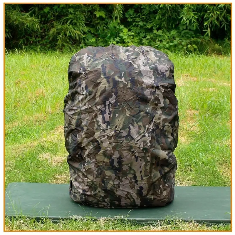75L Camouflage Backpack Rain Cover Waterproof Dustproof for Jungle Desert Exploration Hiking with Drawstring and Buckle Closure