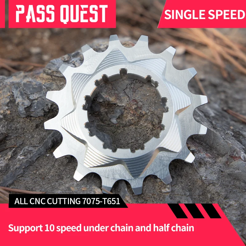 PASS QUEST Single speed freewheel and spacer For shimano8/9/10speed Soil Slope Bicycle Sstreet Climbing Bicycle Black/Silver