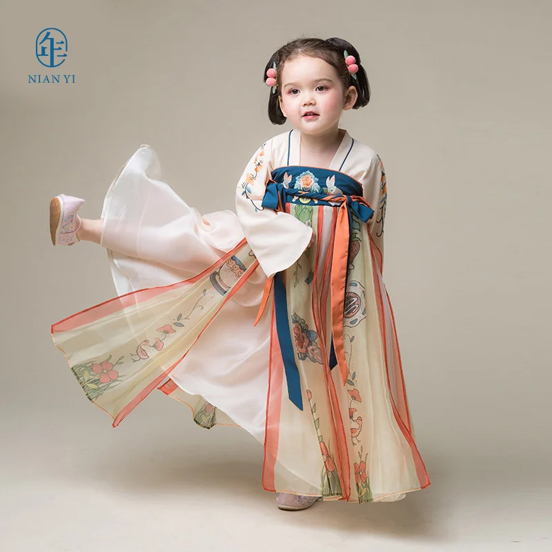 Costume traditionnel Hanfu chinois, robe de princesse orientale, élégance, Tang, danse de la dynastie, Style ancien