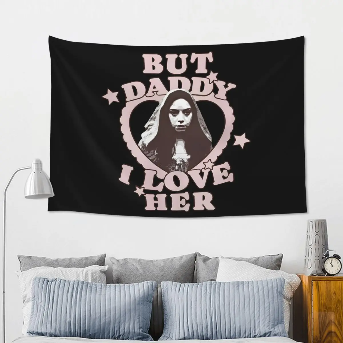 But Daddy I Love Her Aubrey Plaza Is Rio Vidal Tapestry Hippie Wall Hanging Aesthetic Home Decor Tapestries for Dorm Room