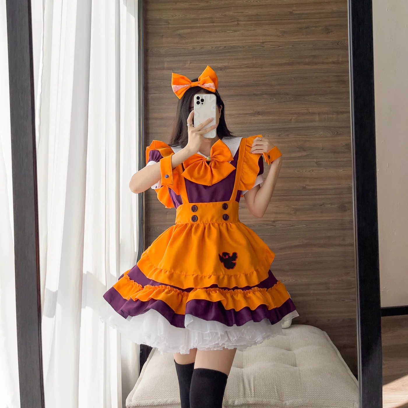 Halloween Lolita Rok Meid orm Restaurant Werkkleding Anime Cosplay Kostuum Fem Waitr Outfit Traditionele Chinese Ethn...