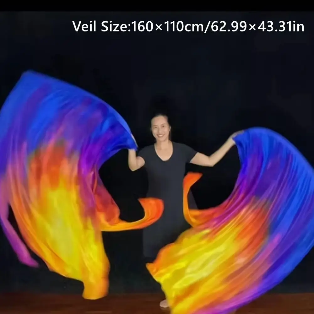 with Telescopic Sticks Belly Dance Accessories Props Scalable Rods Multicolor Colorful Scarves Flag Lightweight Portable