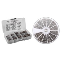 ABWR-1000Pcs Stainless Steel Screws Set For PC Glasses Mobile Phone & 800Pcs Self Tapping Screw Assortment Kit M2