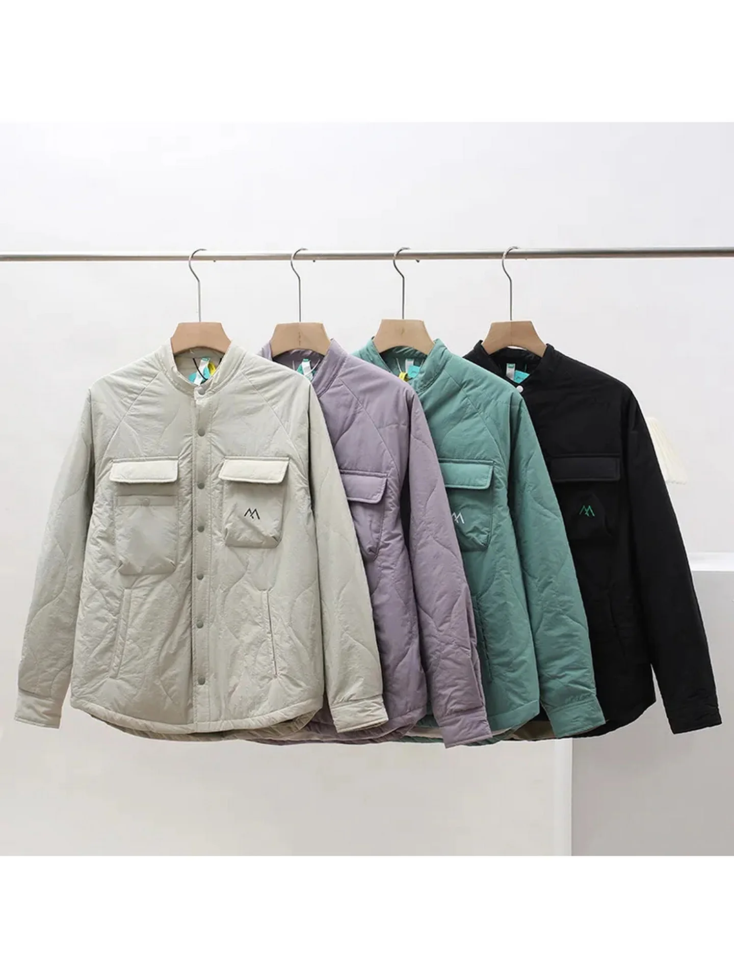 

Мужская осенне-зимняя ветрозащитная водонепроницаемая хлопковая куртка с воротником-стойкой, утепленная полиэстеровым волокном, модная