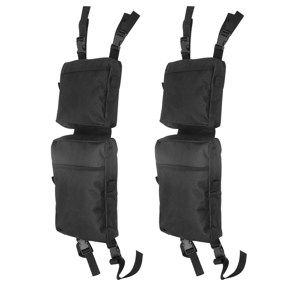 Alforja negra para motocicleta, bolsas de guardabarros ATV, bolsas de sillín de tanque ATV, almacenamiento de carga, bolsa de caza, bolsa de tanque, 1 par