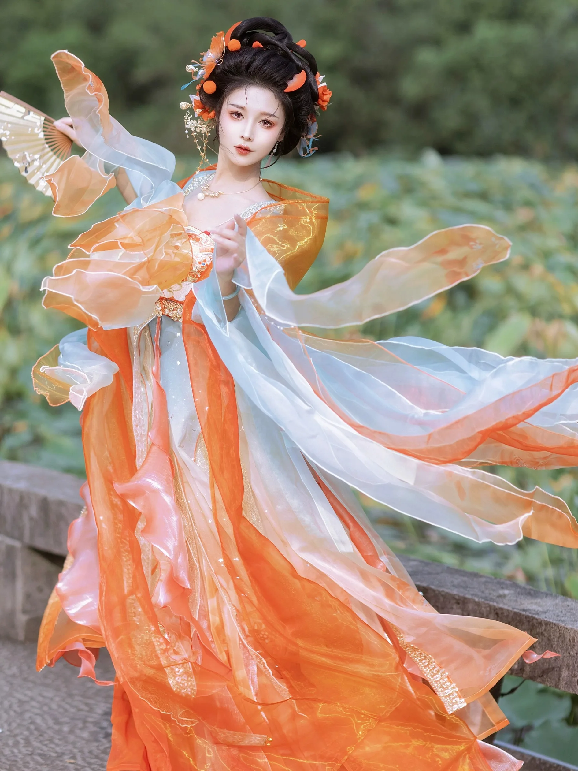 Robe Hanfu brodée de la dynastie Song pour femmes, tenues de princesse Hanfu, costume de scène, danse traditionnelle, style chinois des Prairies