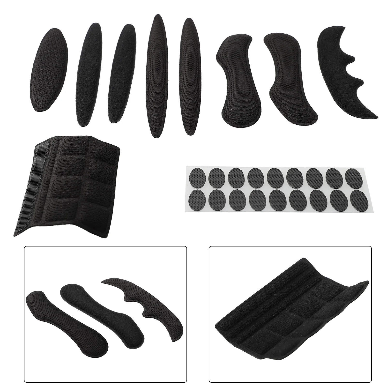 9 Pcs Bike Helmet Liner Replacement Kit Liner Sponge EVA Inner-Liner Professional Wear-resistant Safety Cycling Bicycle