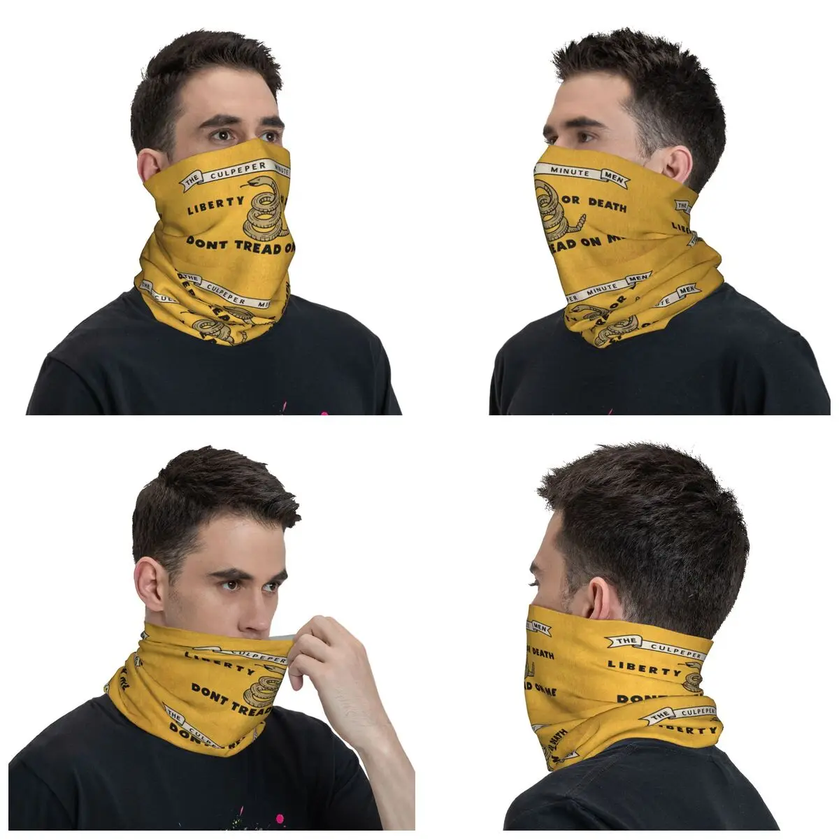 Vintage United States Bandana Neck Gaiter Dont Tread On Me Balaclavas Face Scarf Outdoor Headband Running Men Adult Breathable