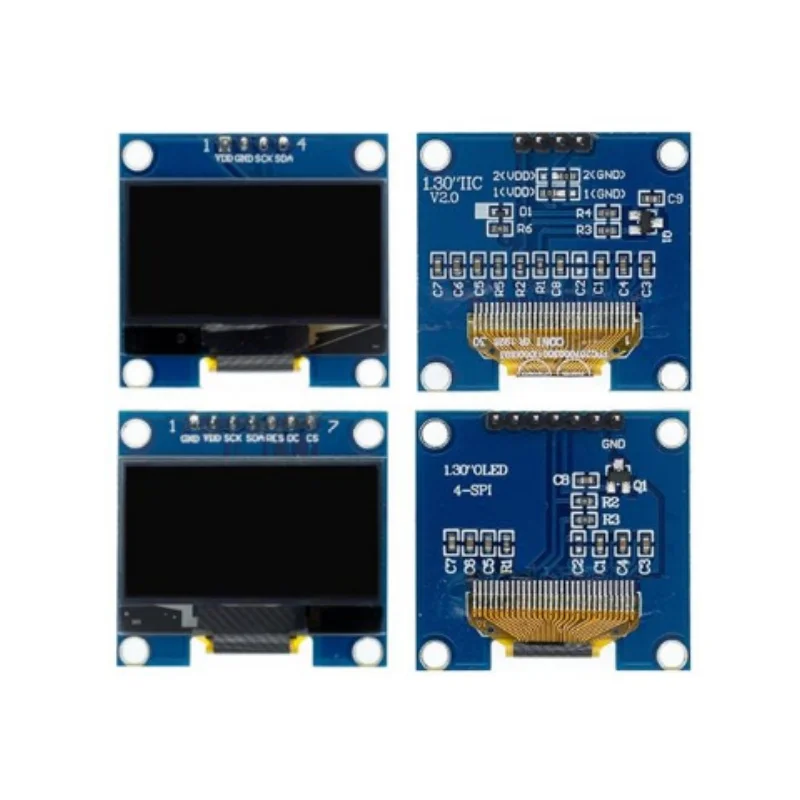 1.3 Inch OLED Module White/blue Color SPI/IIC I2C Communicate 128X64 1.3 Inch OLED LCD LED Display Module 1.3