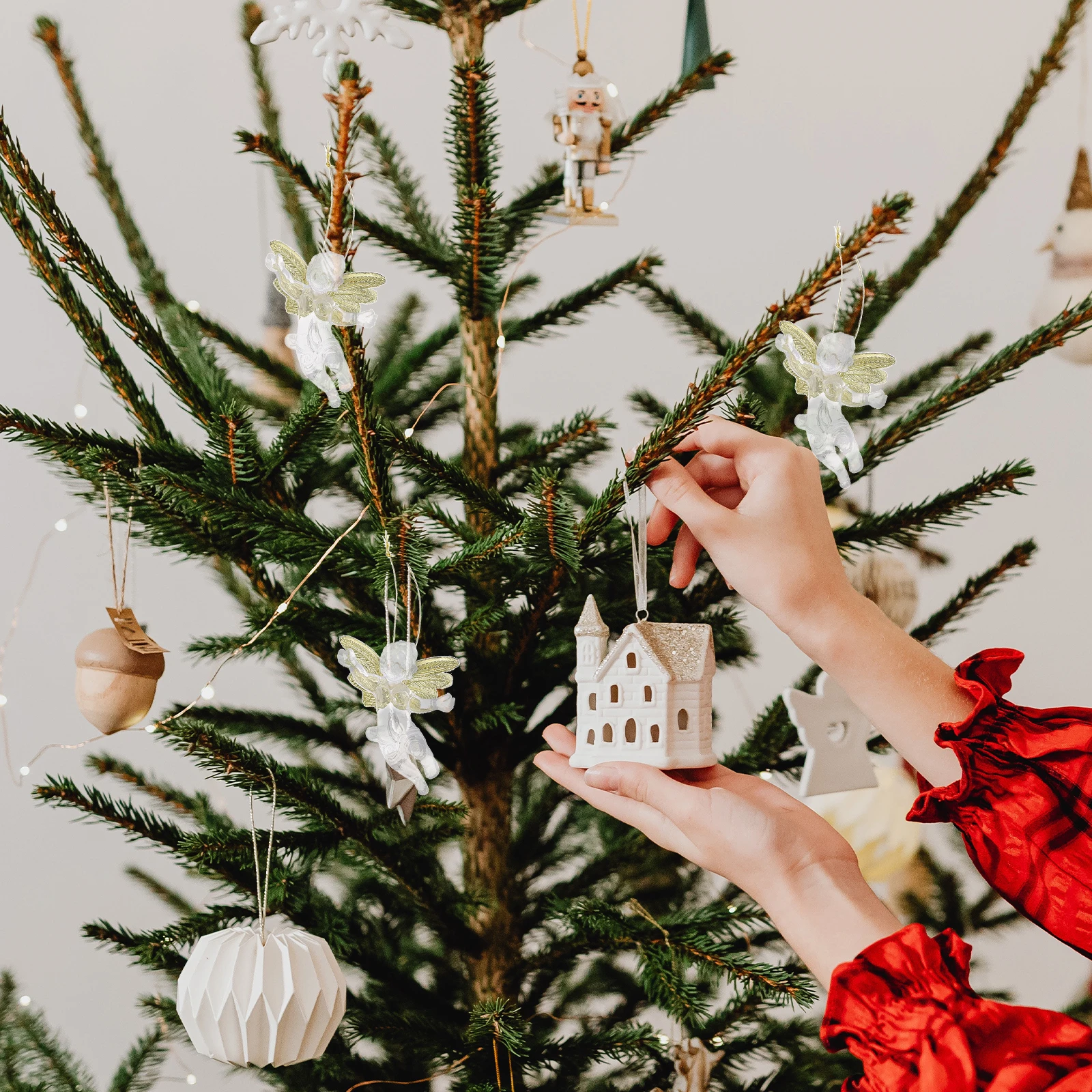 

12Pcs Angel Ornaments Decorative Xmas Tree Hanging Pendants Christmas Tree Decorations Christmas Hanging Ornaments