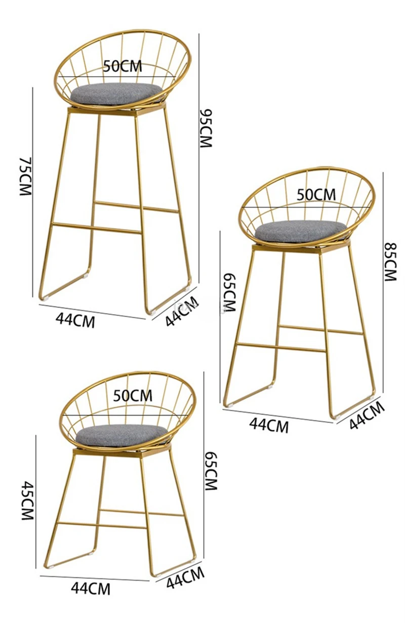 Chaise de Bar Moderne et Minimaliste, Tabouret Haut de Salle à Manger, Mobilier de Maison