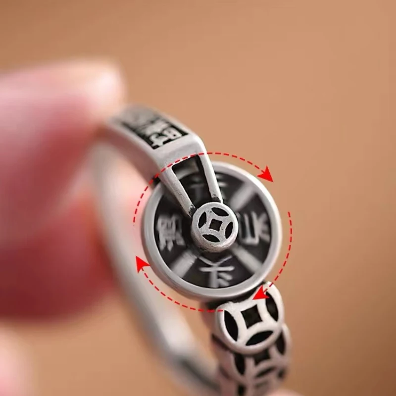 

2024 Mini Gyro Decompression Lucky Wealth Ring Retro EDC Finger Tools