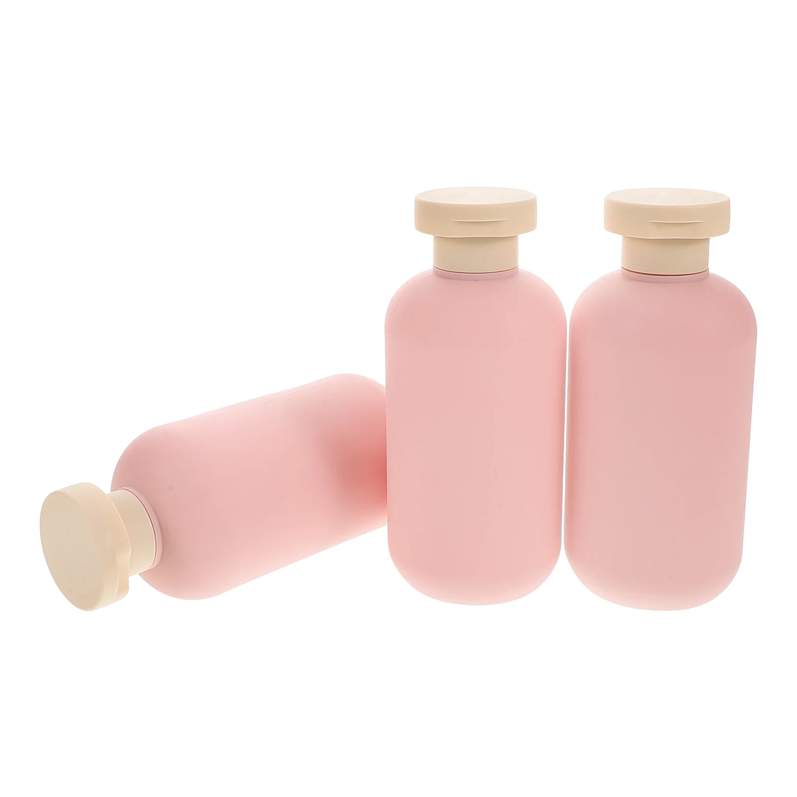

3pcs Pink Baby Bath Shower Gel Shampoo Bottle Refillable Leakproof Travel Size Lotion Dispenser Body Wash Container PE