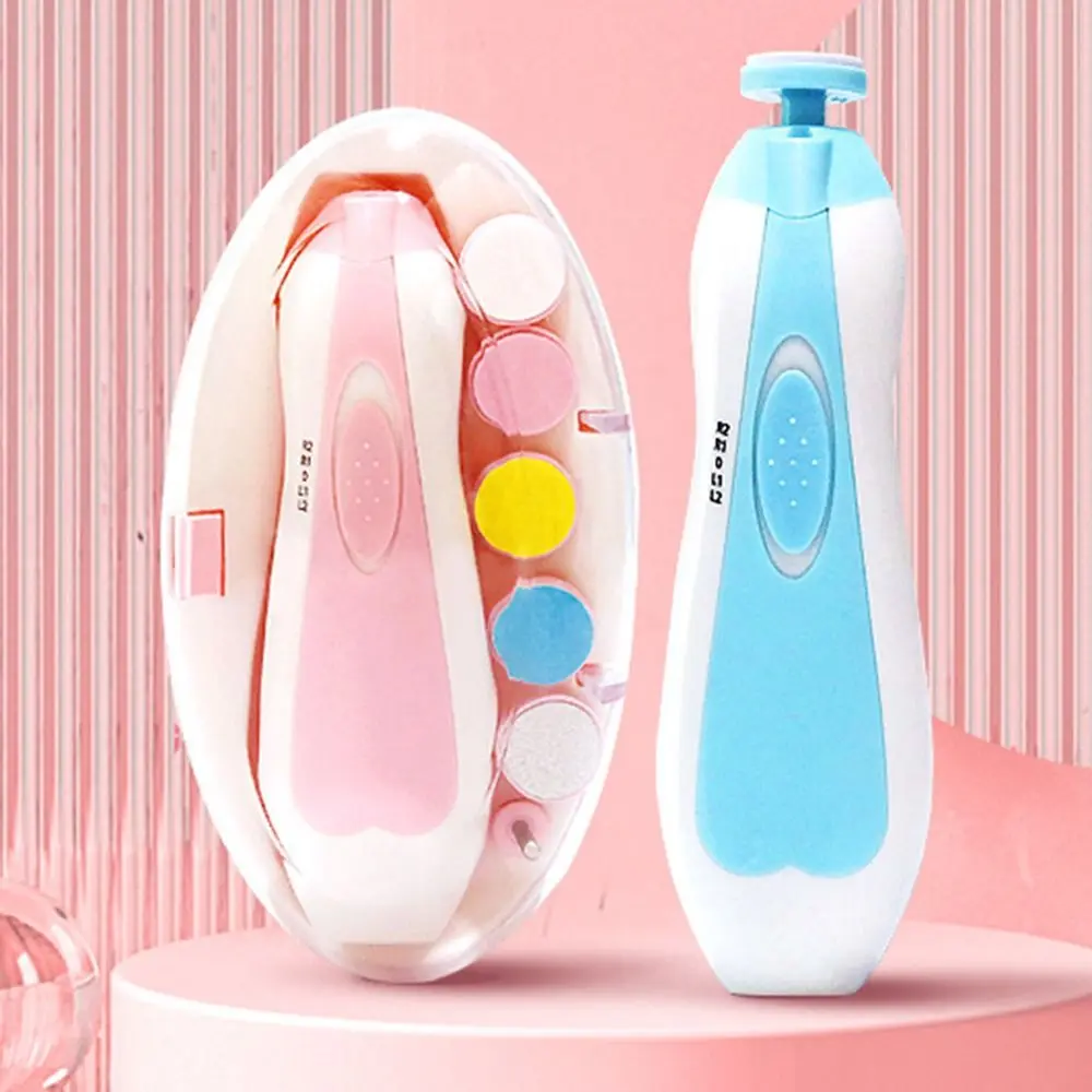 

Multifunction Electric Baby Nail Trimmer Anti-clamping 6 Grinding Heads Baby Nail File Clippers Low Noise Rotatable