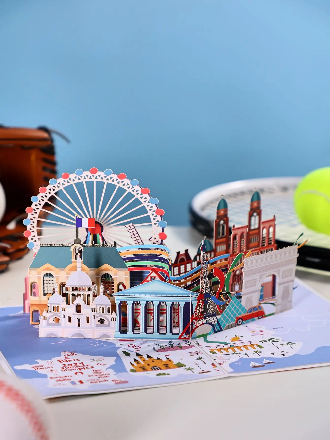 3D-Pop-up-Karte der Weltstadt, Reise-Souvenir-Grußkarte, Wahrzeichen-Design der Paris Tokio New York, perfektes Geschenk für Reiseliebhaber