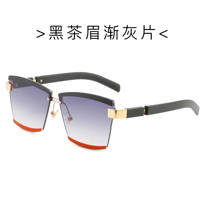 2024 New Europe and The United States Trend Sunglasses Fashionable Personality Box Women's Anti-ultraviolet Sunglasses