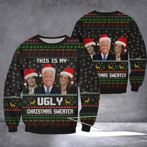 Women Man Ugly Christmas Sweater Funny Cute Trump 3D Printed Sweatshirts Men Support Trump Christmas Gift Sweater Coat Cheap Top 