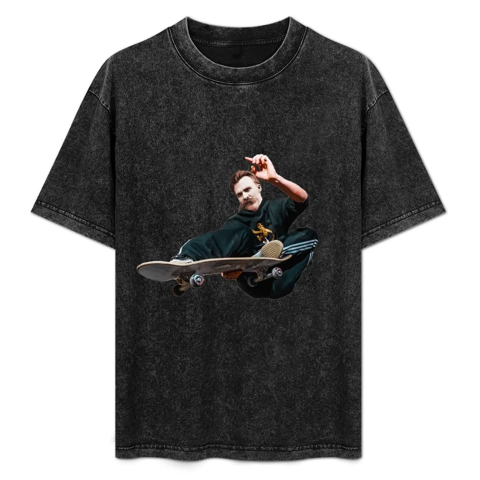 

Skateboarding Nietzsche T-Shirt Basic Daily Outfit Short Sleeve Tee