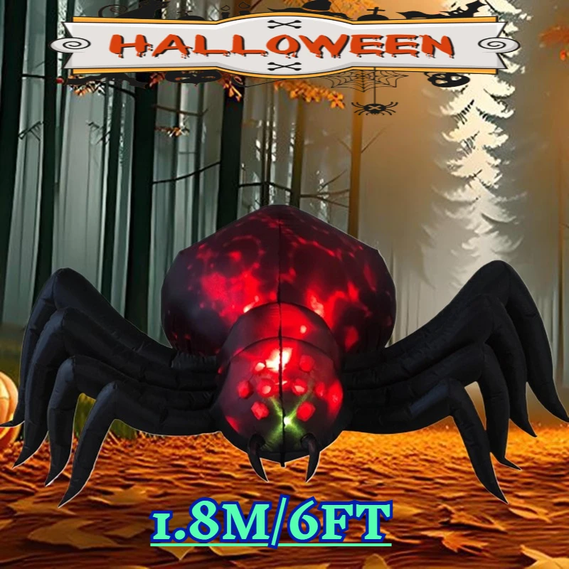 

6FT Halloween Inflatable Toys Outdoor Decorations Shadowstalker Garden Party Built-in LED Lights Up Ghost for Yard Garden Lawn